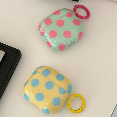 Желто-синий чехол для наушников для Airpods Pro 3 Красно-синий горошек Мягкий чехол для Airpods 2 4 3 Поколения С кольцом