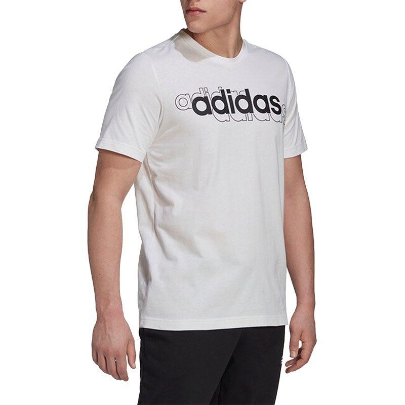 adidas Футболки Мужские Белые С Круглым Вырезом Умеренный Прямой Крой HG3629
