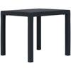 VidaXL Garden Table Anthracite 79x79x72cm Plastic Rattan Look