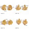 French Retro Pearl Earrings With Heart Shape And Pvd Gold Finish For Female Style Accessory