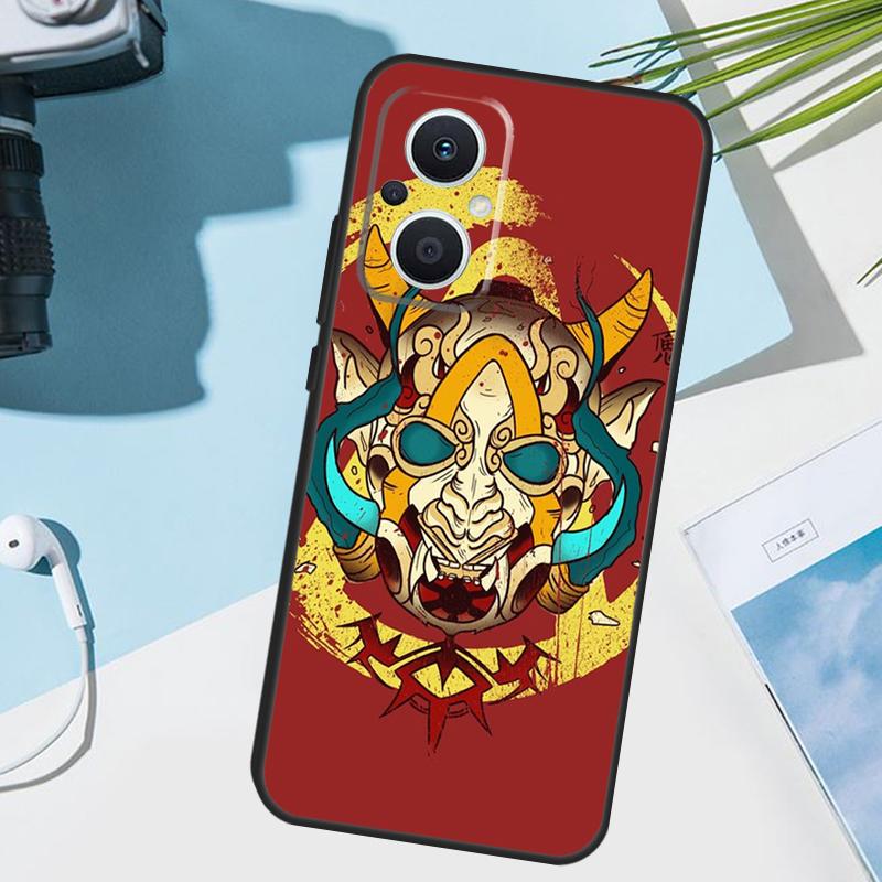 Японская маска Они Хання Чехол для OPPO Reno 14F 13F 12F 11 F 10 12 13 14 Pro 7 8 Lite Чехол для OPPO Find X9 X8 X6 X5 Pro