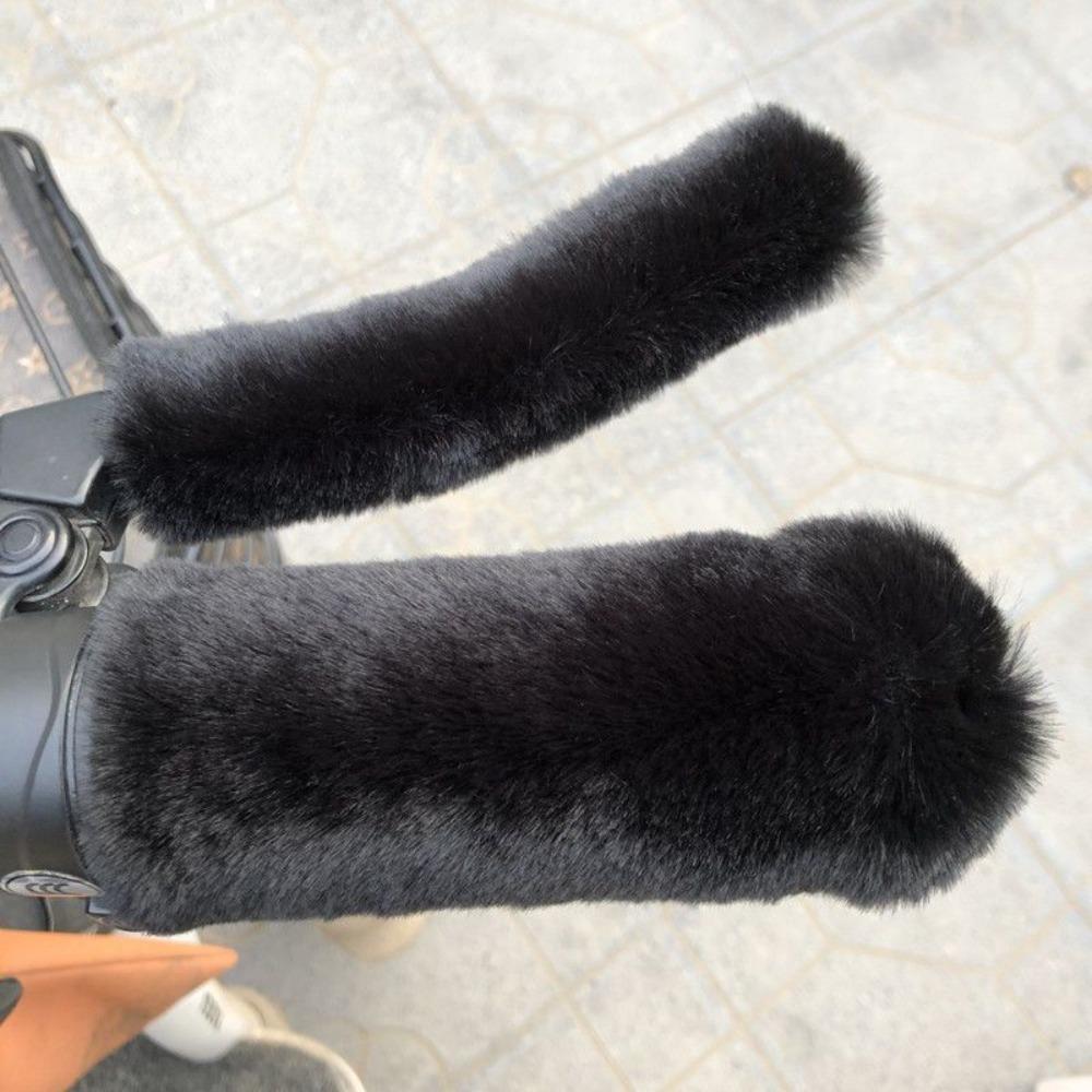 A Set Warm Insulation Motorcycle Handle Guards Three-Wheeled Plush Hand  Winter Riding