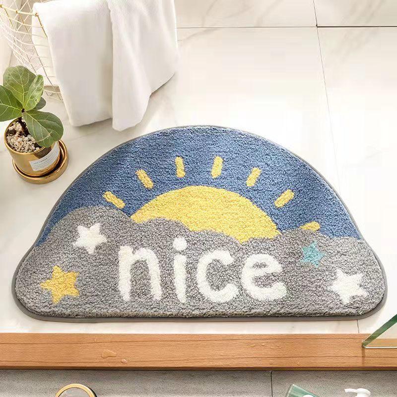 Cartoon Bathroom Powder Room Absorbent Floor Mat Entry Door Entry Door Quick Drying Bedroom Carpet Non-slip Thick Imitation Cashmere
