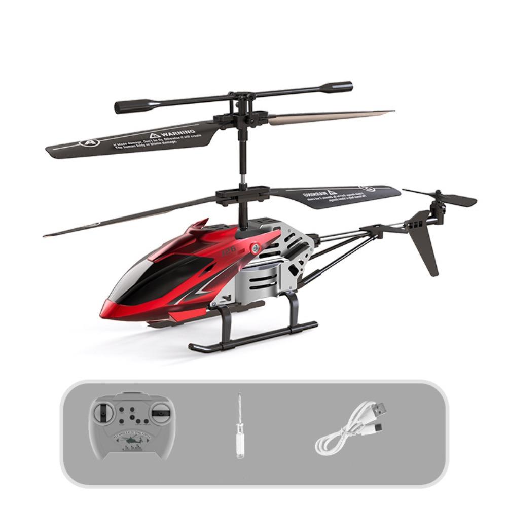 Silver Red Pink RC Helicopters Metal Alloy Flying Helicopter Toy Mini Drone Children's Day Gifts