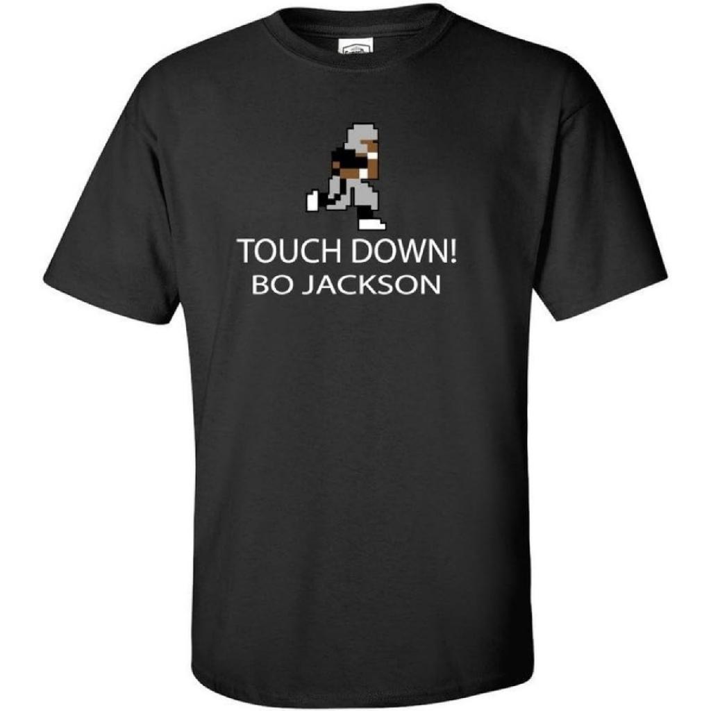 Футболка с текстом "Bo Jackson Tecmo Bowl Touchdown"