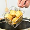 Stainless Steel Frying Basket Oil Separated French Fries Holder  for Canteen Kitchen