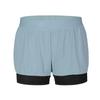 2 In 1 Chill Shorts Color Block Breathable Comfortable Stylish Sports Shorts Women Shorts Blue DZ7879