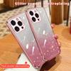Fashion Plating Gradient Glitter Case For iPhone 15 Pro Max 14 Plus 13 12 Mini 11 X XR Xs 7 8 SE 2022 Silicon Protect Back Cover