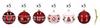 Christmas tree baubles, PRL, plastic, safe for Christmas trees, white, red, set
