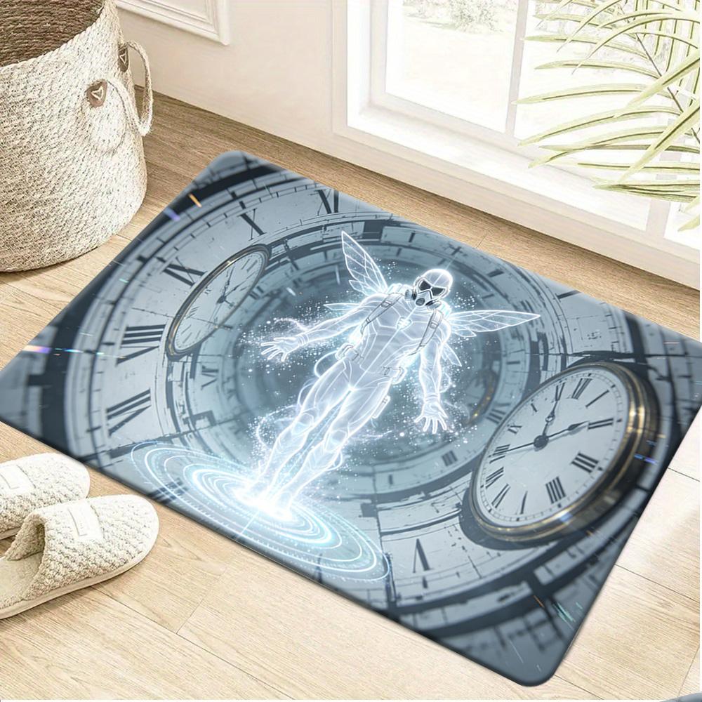 Marvel 1pc Cartoon Printed Floor Mat, Spider-Man and Hulk Dynamic City Nightscape Pattern, Easy to Clean, Suitable for Home En
