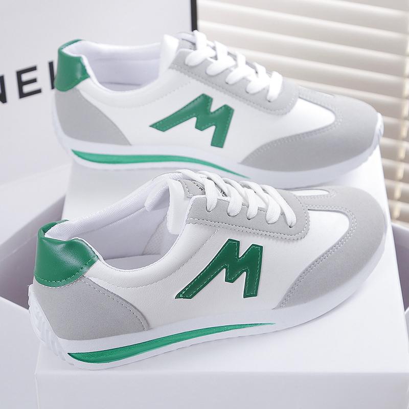 Fashion Round Head Deep Mouth Sneakers Light Versatile Breathable Cross Lace Casual Sports White Shoes Forrest Gump Shoe Tennis Sneakers