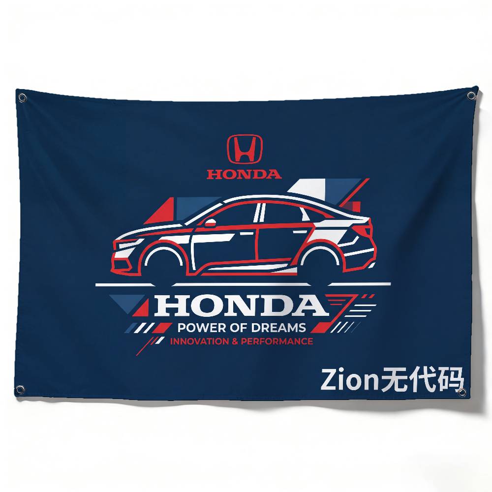 BWG5 ДЛЯ HONDA RACING Декоративный Флаг Высококачественный Полиэстер Устойчивый к Выцветанию Машинная Стирка Внутренний Наружный Подвесной Баннер