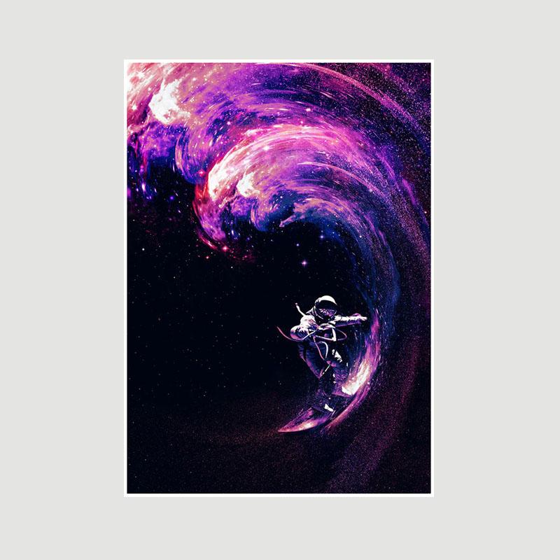 Astronaut Space Dreaming Poster Aesthetic White Paper Posters and Prints Wall Art Pictures for Living Room Bar Decoration Painting Home Decor