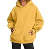 Womens Hooded Sweatshirt Loose Fit Casual Pullover With Front Pocket Streetwear Style