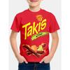 Креативная забавная футболка с 3D-принтом чипсов Takis на заказ, детская модная футболка с круглым вырезом и коротким рукавом для мальчиков, девочек, детей, повседневные топы