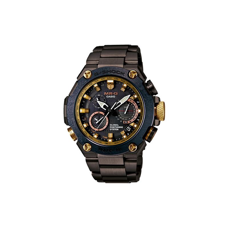 Casio Серия MR-G водонепроницаемость 200 метров механический механизм титановый ремешок японские и корейские часы мужские часы черный циферблат MRG-G1000RT-1ER