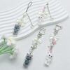 Furry Kitten Keychain Handmade Y2k Women Fashion Acrylic Animal Plush Bead Keychain Bag Pendant Gift Keychain Accessories