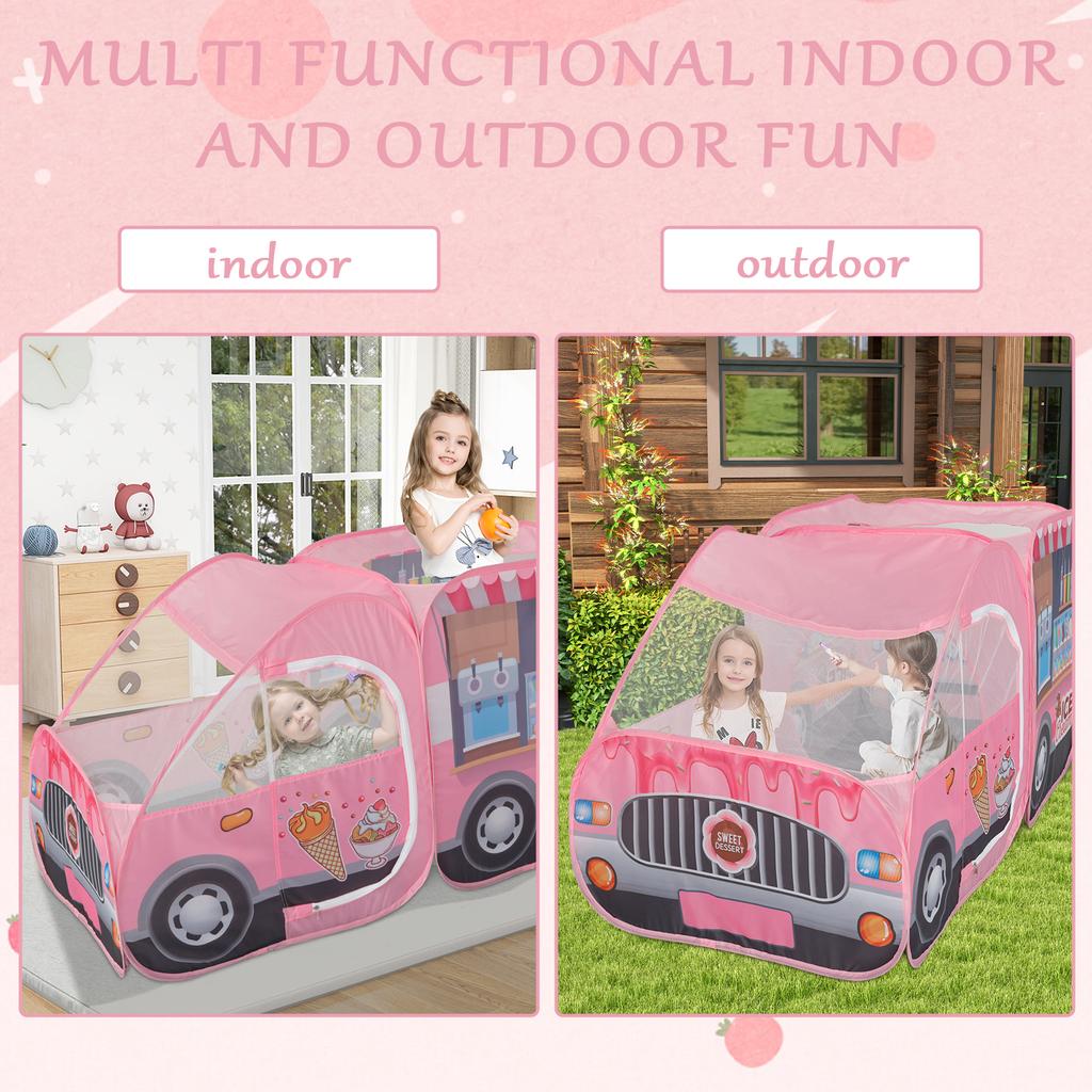 Детская палатка-фургончик с сумкой для хранения, складная игровая палатка, переносная детская игровая палатка, складная ролевая игрушка, многофункциональная еда