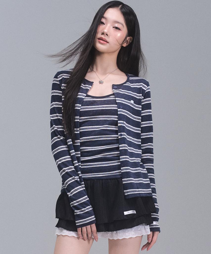 Кардиганный комплект Kelly Stripe от Zeroplanet [Темно-синий]