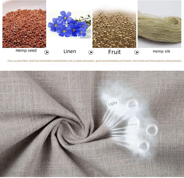 Мужские брюки из льняной смеси с высокой талией: Дышащий, повседневный летний крой