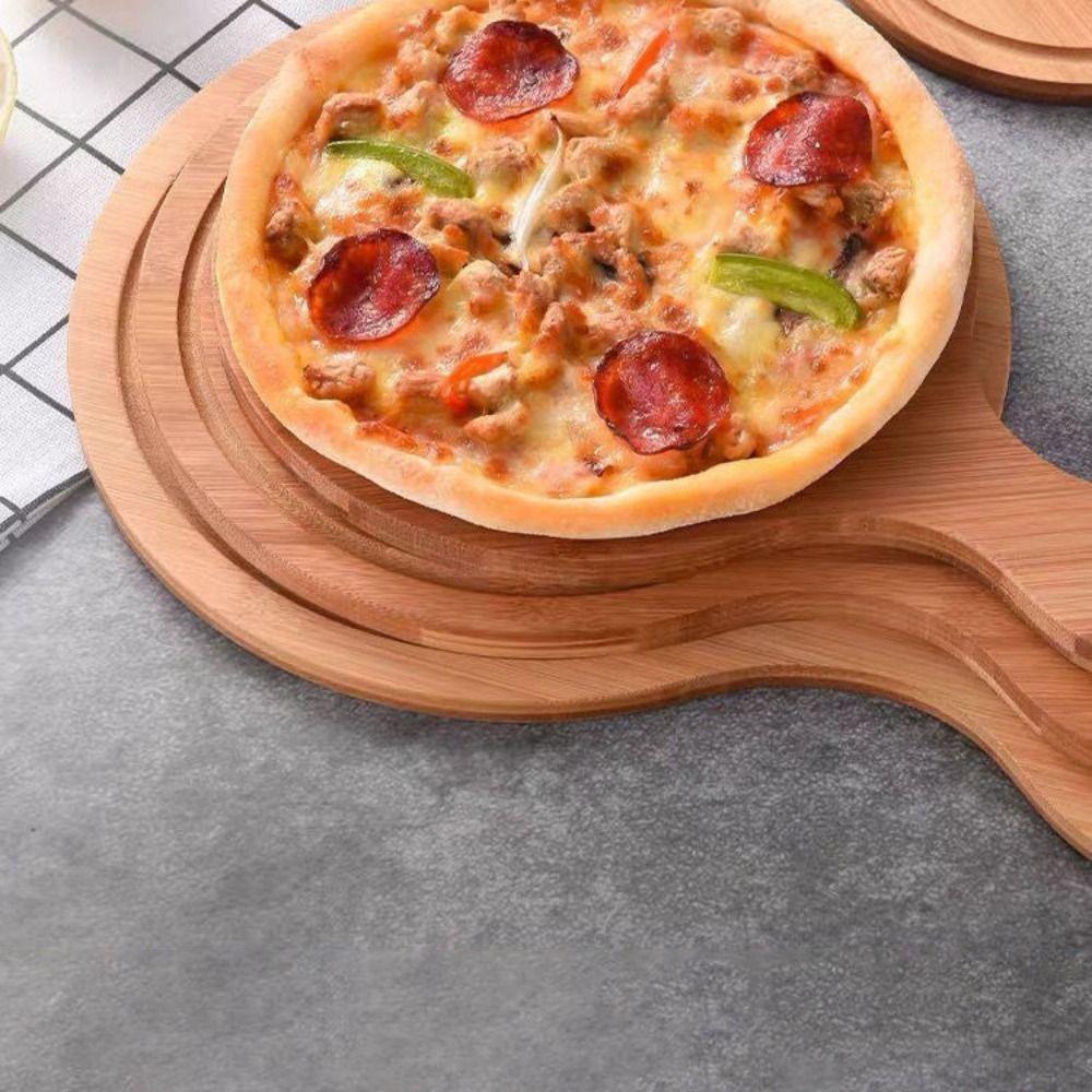 Durable Bread Serving Board Bamboo Pizza Making Peel Practical Food Steak Plate Home