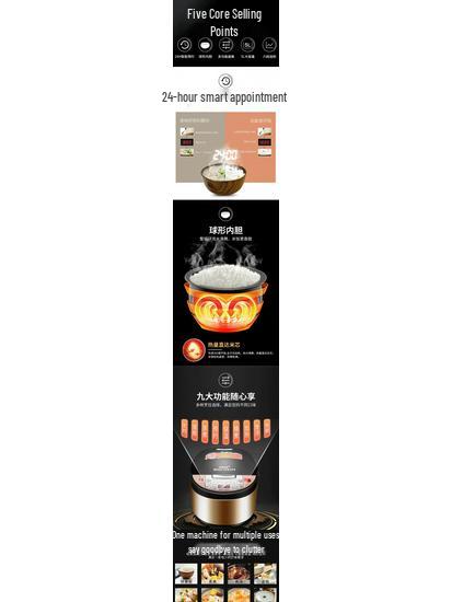 Многофункциональная умная рисоварка: Большая вместимость, полностью автоматический для 1-8 человек, с функциями таймера и каши/супа.