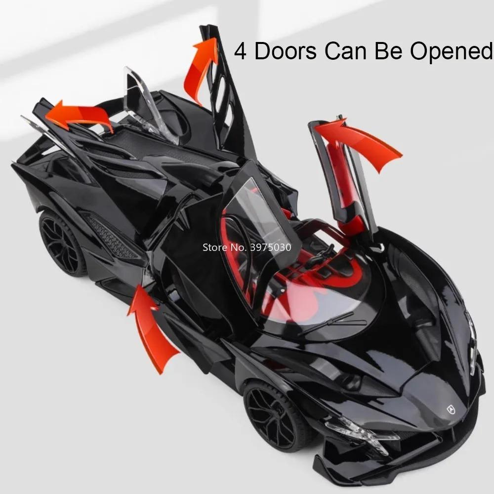 AAYP1 1:18 Apollo EVO Toy Cars Models Alloy Diecast with Light Music Miniature Supercar Wheel Steering Vehicle for Children Best Gifts