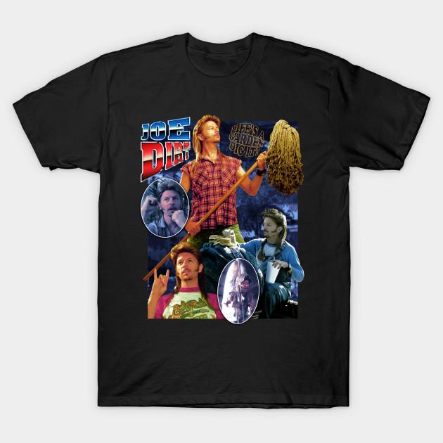 Asian Size Men Print T-shirt Vintage Joe Dirt No-Cut Heat Transfer Print Cotton Tshirt