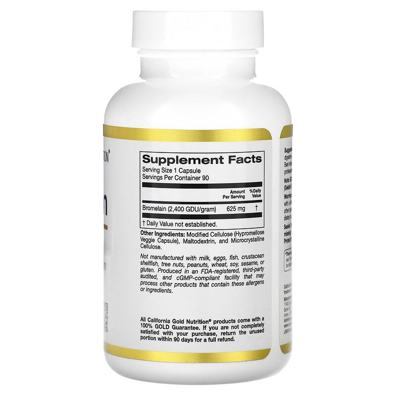 Bromelain, 625 mg, 90 Veggie Capsules