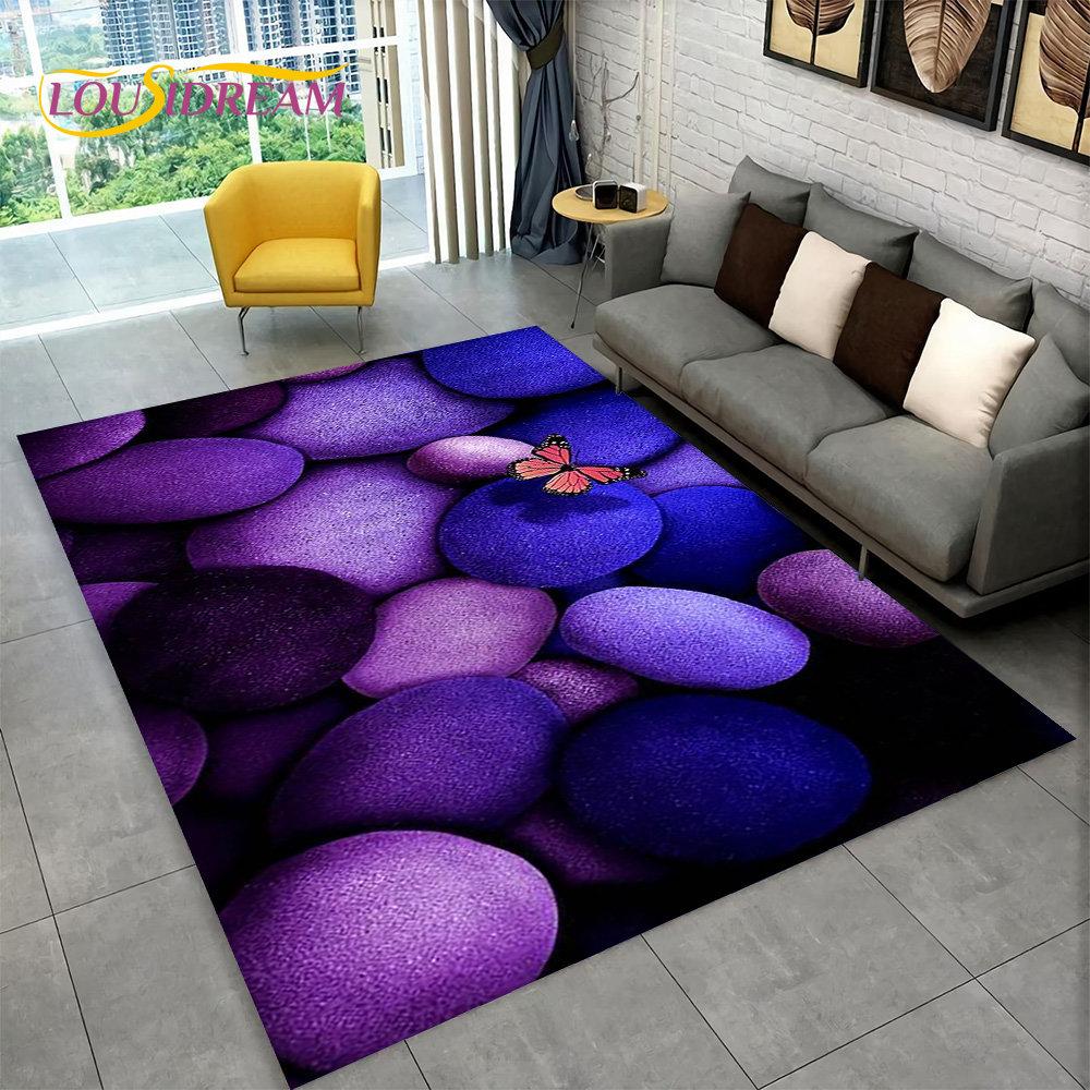 3D каменный след, пляжная галька, ковер, ковер для дома, гостиной, спальни, дивана, коврик для кухни, декор, нескользящий напольный коврик