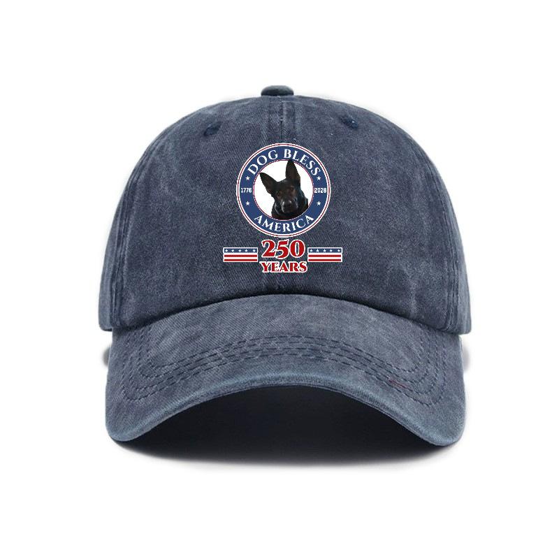 Popular retro anniversary print washed old soft top sunshade baseball cap unisex hat