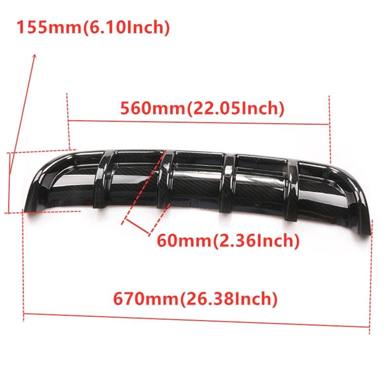 Universal Carbon Fiber Bumper Lip Rear Bounding Automotive Spoiler Shark Fin Rear Bumper Guide Plate Six Tooth Spoiler Bumpers