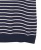 IRONYPORNO WHITELINE 86-Iro358 Color Stripe Button Collar Short Sleeve Knit Navy