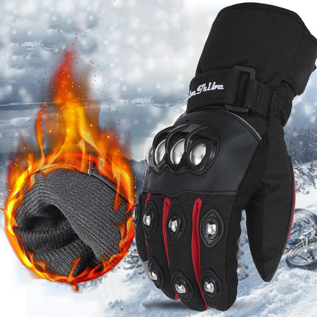 Мужские и женские перчатки для мотоциклистов с сенсорным экраном и полным пальцем, зимние перчатки для мотоциклистов, теплые водонепроницаемые перчатки для скалолазания и катания на лыжах и скутерах