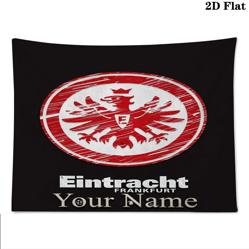 Eintracht Frankfurt Custom Name Wall Tapestry Aesthetic Wall Hanging Printed Fabric Blanket Decorative Tapestries for Bedroom Living Room Home Decor