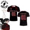 Новая Court The Foxhole Edgar Allan Ravens Косплей Lacrosse Jersey Рико Морияма 3D Футболка Все ради игры Детская форма