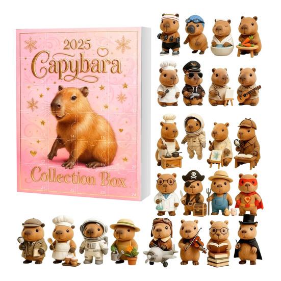 Рождественский кулон в виде мультяшной капибары, 24-дневный рождественский календарь обратного отсчета, праздничный декор