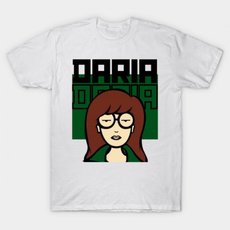 0331 Retro Sick Sad World Daria Tv Show Gift T Shirt 90s Nostalgia Cartoon Mtv Graphic Clothes 100 Cotton Y2k Clothing