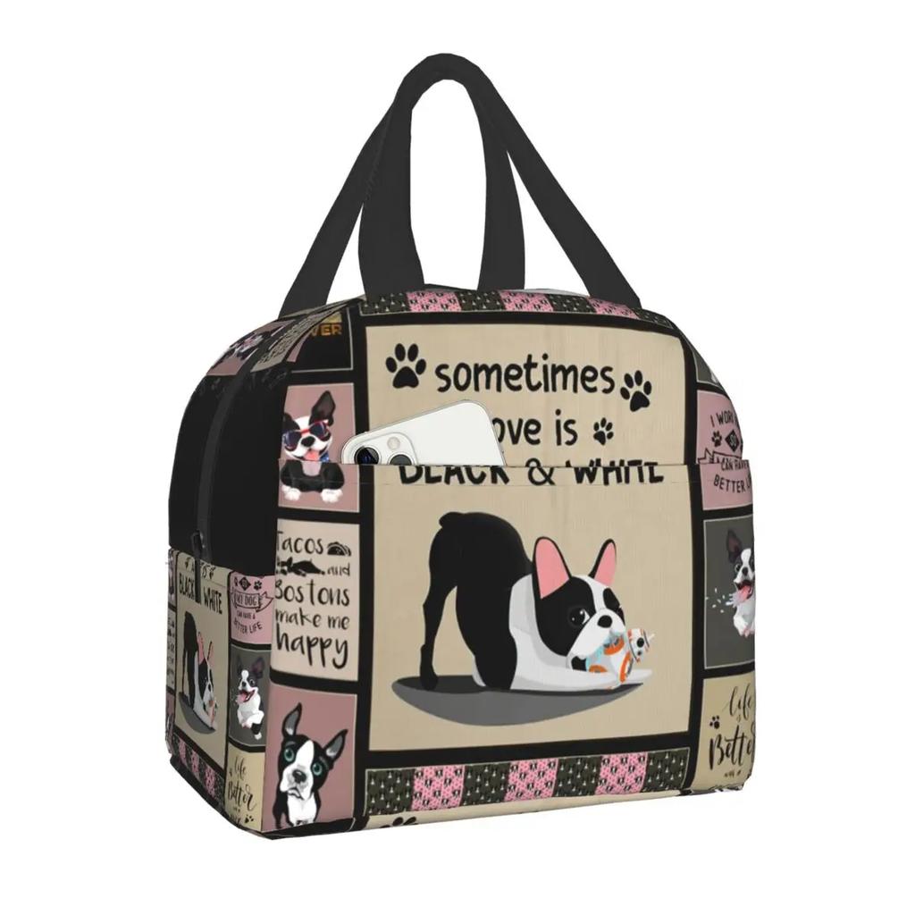 Scottish Terrier Resuable Lunch Boxes Women Multifunction Butterfly Scottie Dog Thermal Cooler Food Insulated Lunch Bag