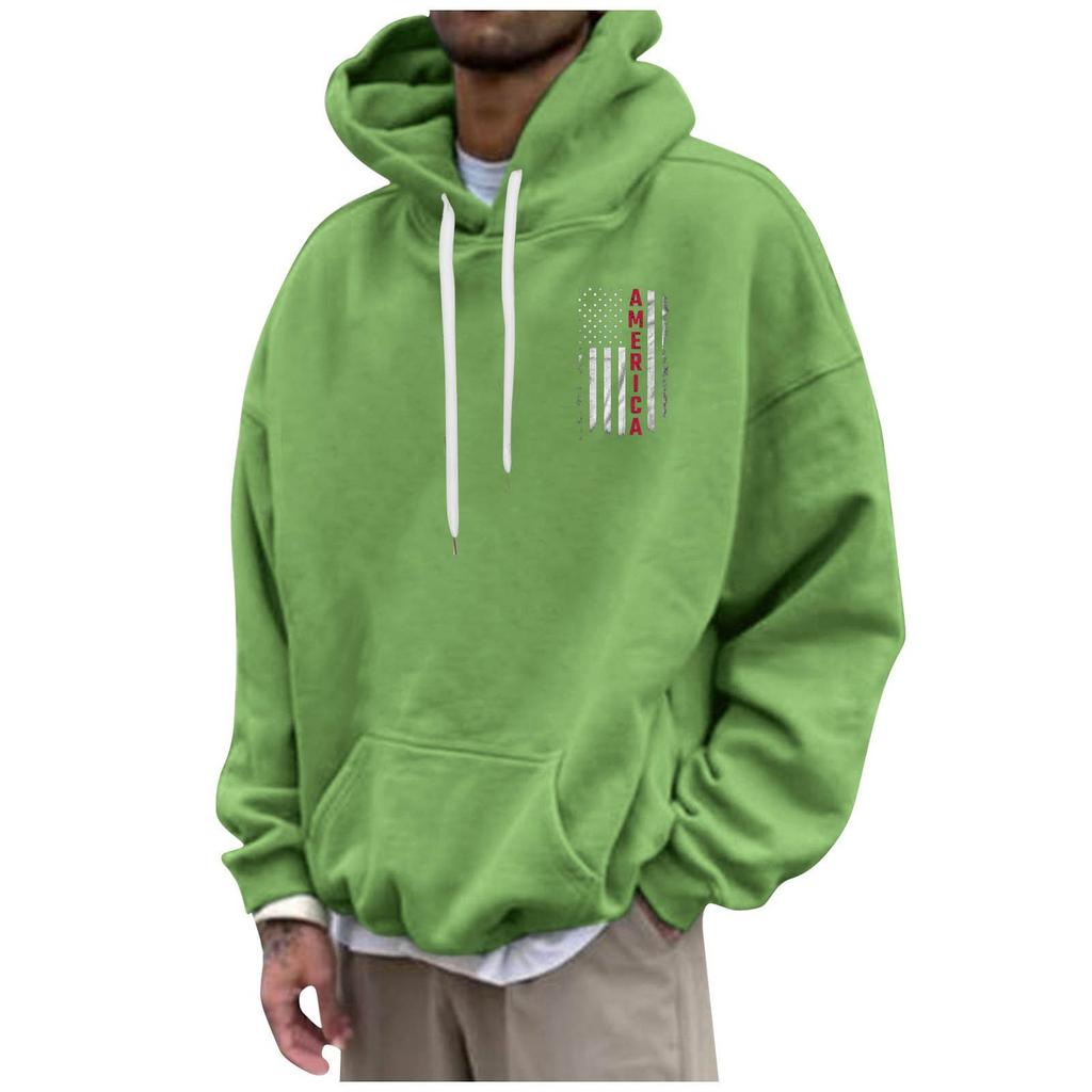 Men's Loose Printed Hooded Sweatshirt Men's Casual Fashion Sports Sweatshirt