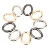 9Pcs Spring Ring Buckle 0?Shaped Oval Open Bag Chain Hardware DIY Accessories 3 ColorsM