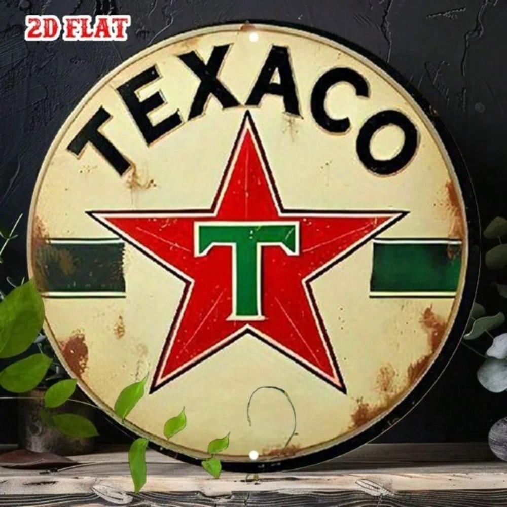 Металлическое Настенное Искусство Винтажный Знак Ретро Заправки Texaco Декор Гаража