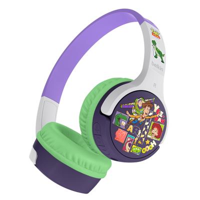 Беспроводная гарнитура Belkin Disney История игрушек с регулировкой громкости, до 30 часов работы по Bluetooth и совместимостью с проводными подключениями, аудиокабель SOUNDFORM
