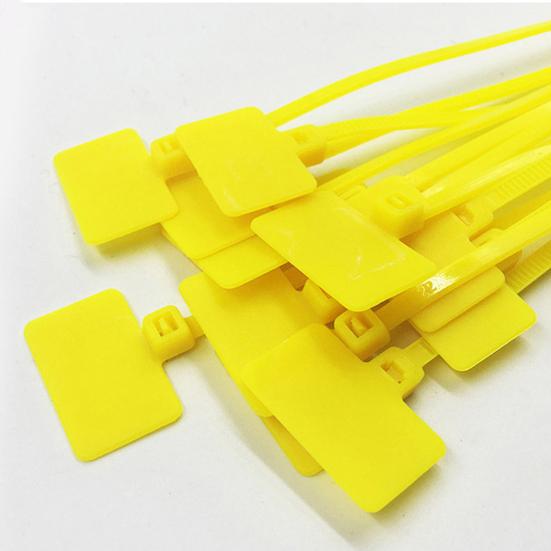 100 Pcs Nylon Marker Cable Zip Ties Self-Locking Zip Tags with Write On Cord Label for Electronics Network Ethernet Wire Organization