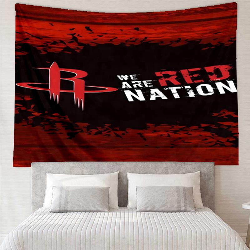 1PC basketball Pride Rockets Quick-Dry Tapestry, Unique Design Tapestry, Suitable for Bedroom,Livingroom, Playroom,Heartwarming Holiday Gifts
