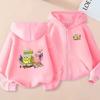 Kids Cardigan Sweatshirt Girls Boy 3-12 Years Hoodie Zipper Style Popular Anime Print Sports Casual Fashion Loose Coat Clothing