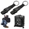 1/2Pcs Luggage Strap Adjustable Jacket Gripper Holder Heavy Duty Suitcase Luggage Connector Strap Travel Carry Strap with Ring Hooks Buckle