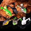 3Pcs Soft Fishing Lures Propeller 3D Fishing Baits Frogs Topwater Swimming Lures Double Hook Frogs Baits Artificial Baits