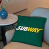 Американский ресторан S-Subway-s Наволочка 2-в-1 Двусторонняя Плюшевая Подушка | Автомобиль/Диван/Кровать | Идеальный Подарок