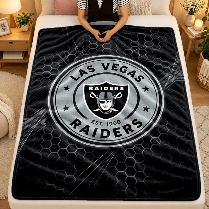 Фланелевое одеяло Las Vegas Raiders Теплое Мягкое Плед для Дивана Кровати Гостиной